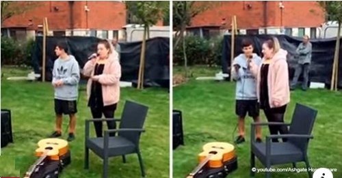 14-jähriger Junge singt seiner sterbenden krebskranken Mutter zum letzten Mal im Garten ein Lied